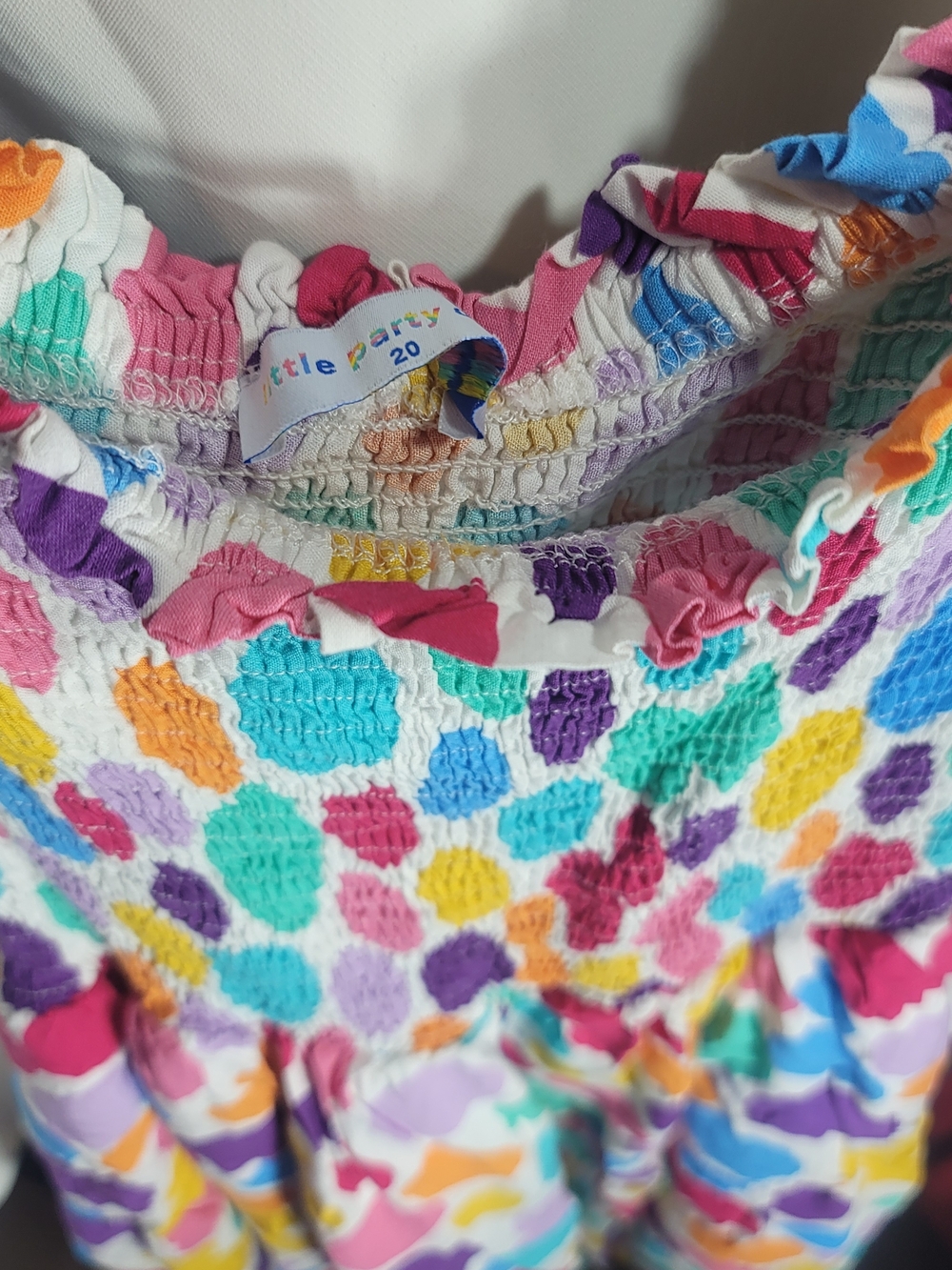 Little Party Dress - Multicolor Polka Dot Mini Dress - Picture 3 of 3
